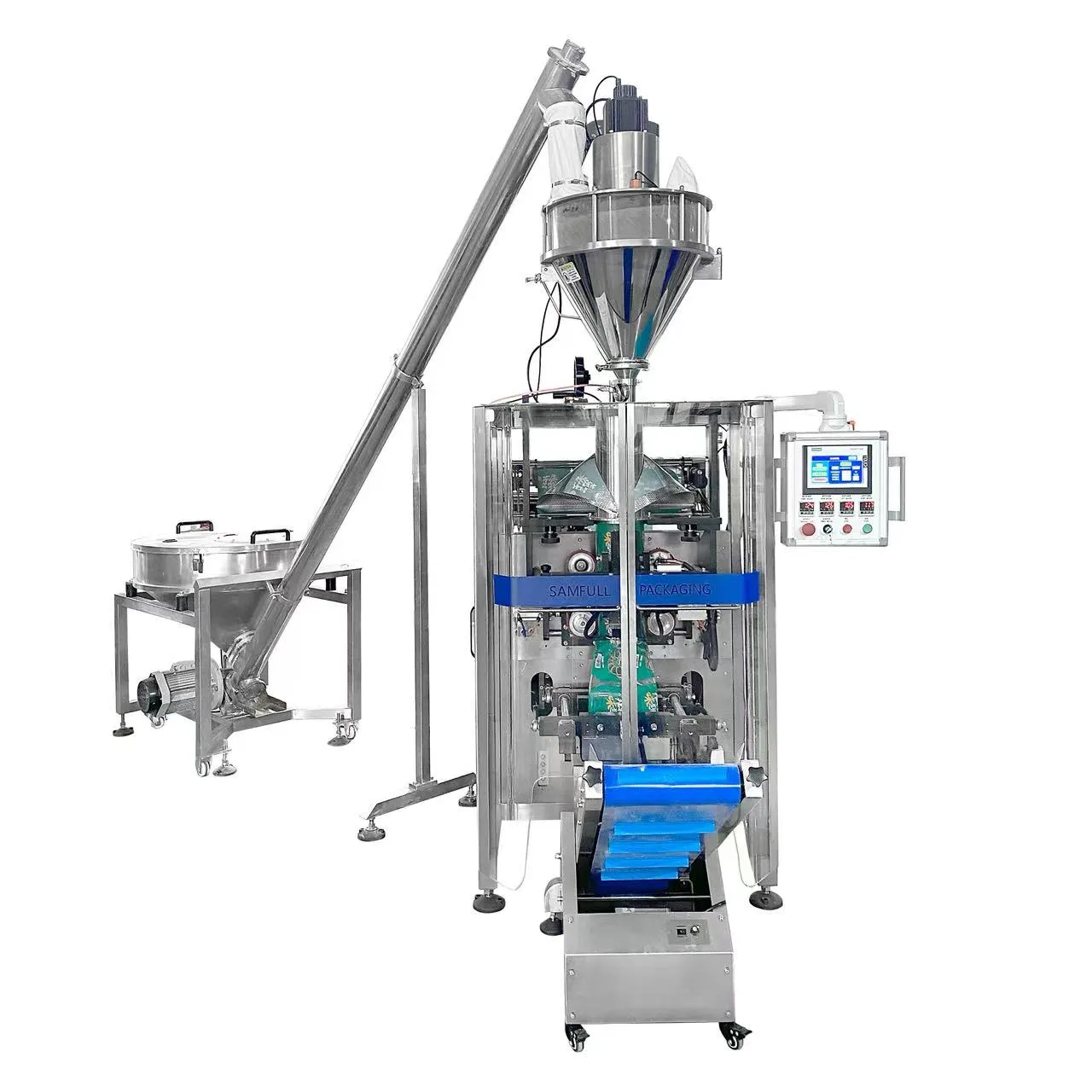 الانتهاء من مسحوق الحقائب معبأة بواسطة التلقائي ففس مسحوق آلة