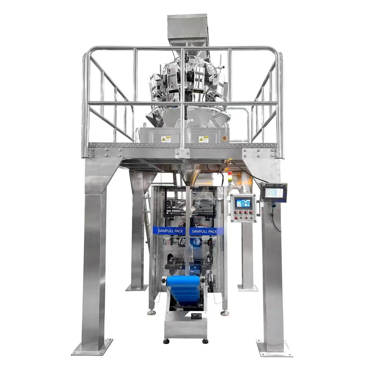 أكياس حبيبات أغذية الحيوانات الأليفة النهائية من آلة التعبئة والتغليف VFFS