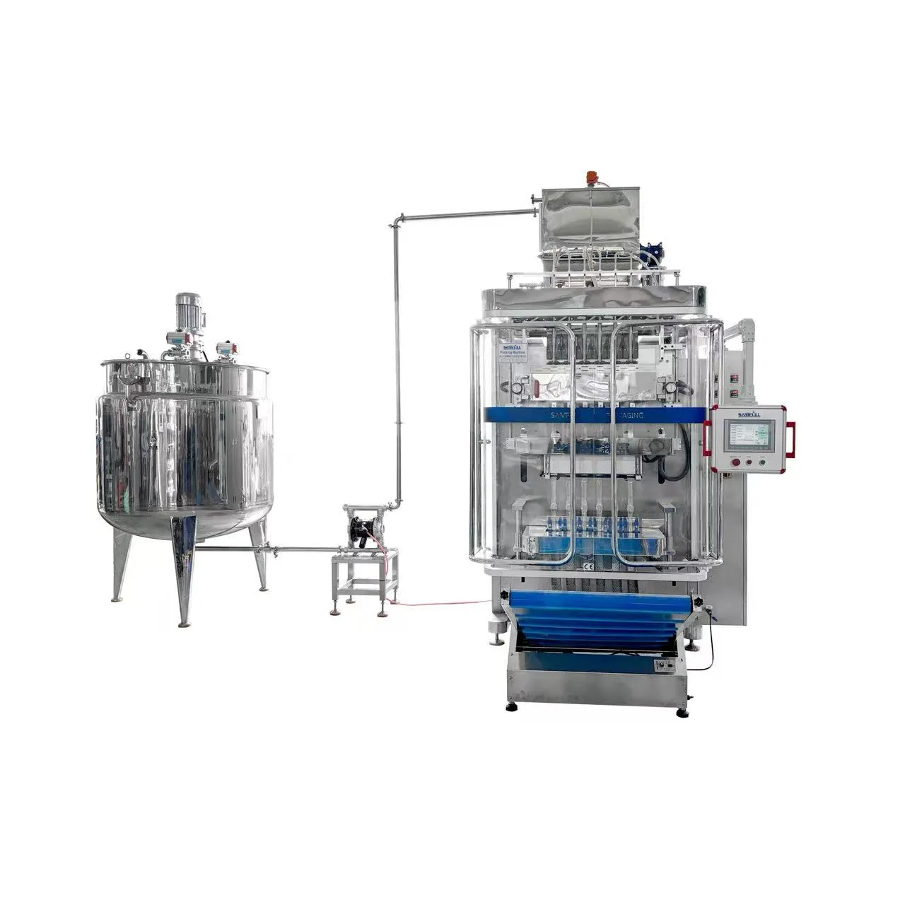 نظام تعبئة السوائل من 4 إلى 10 حارات للملوثات العضوية الثابتة