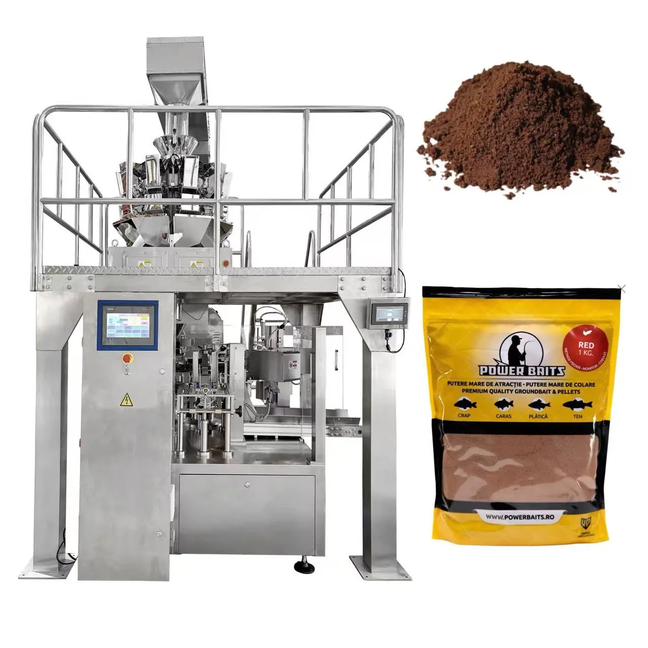 آلة تغليف الحقيبة الدوارة دوق-باي مسبقة الصنع لمسحوق الطعم الأرضي والخشن