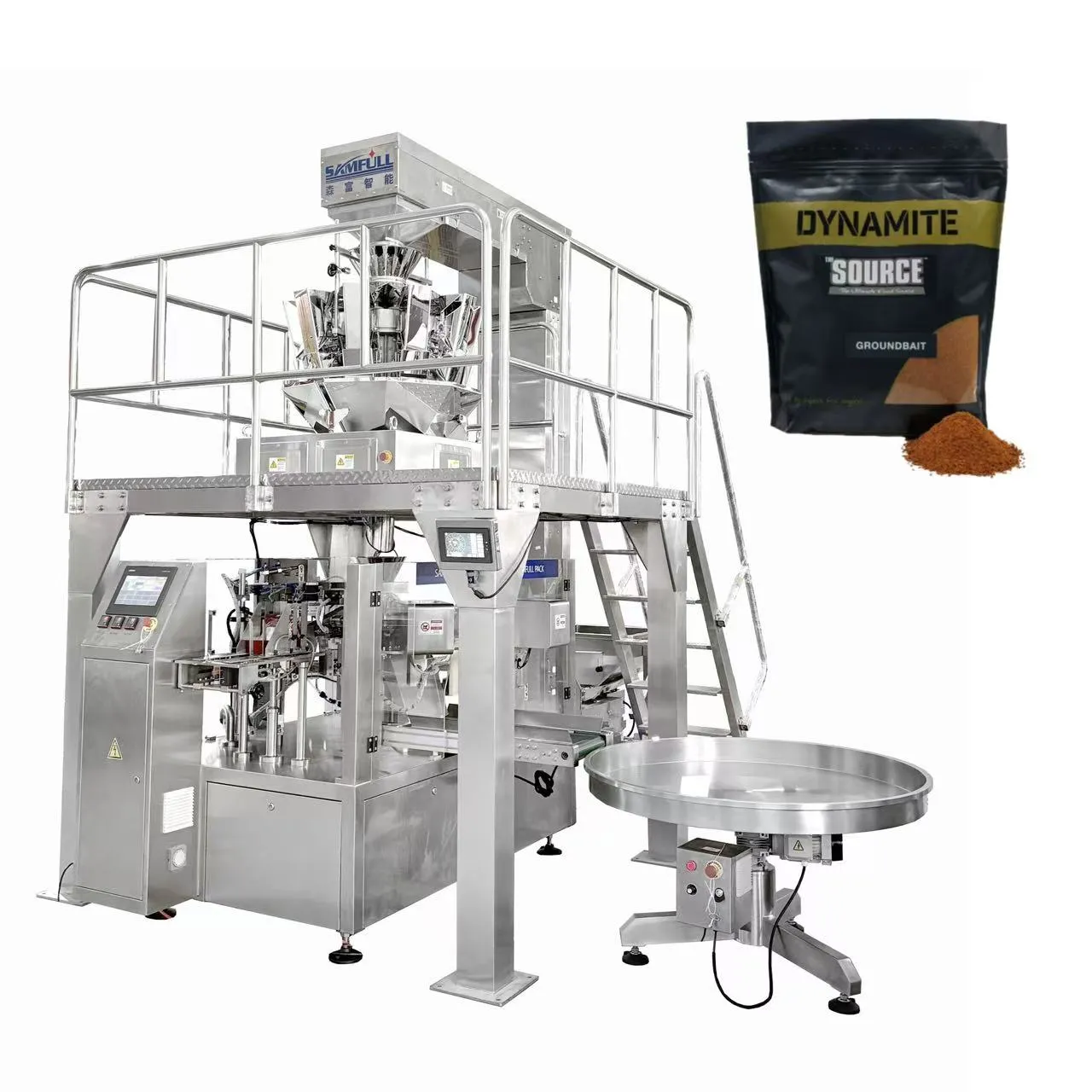 آلة تغليف الحقيبة الدوارة دوق-باي مسبقة الصنع لمسحوق الطعم الأرضي والخشن